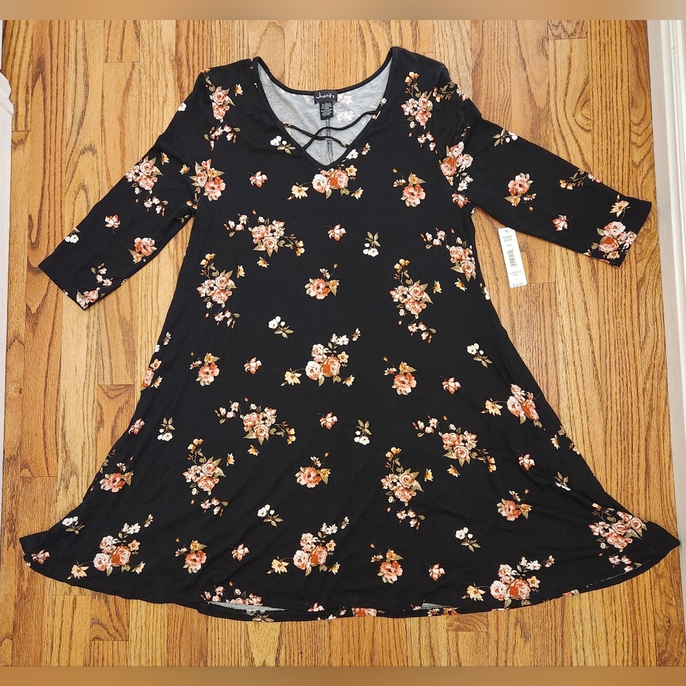New Justify Long Sleeve Floral Flowing Mini Dress/Tunic